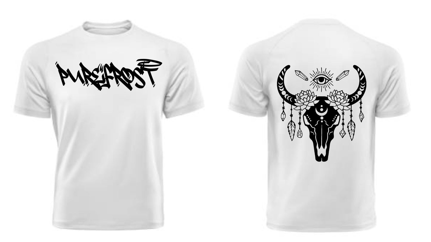 "GOAT PUREFROST" White Short Sleeve T-shirt