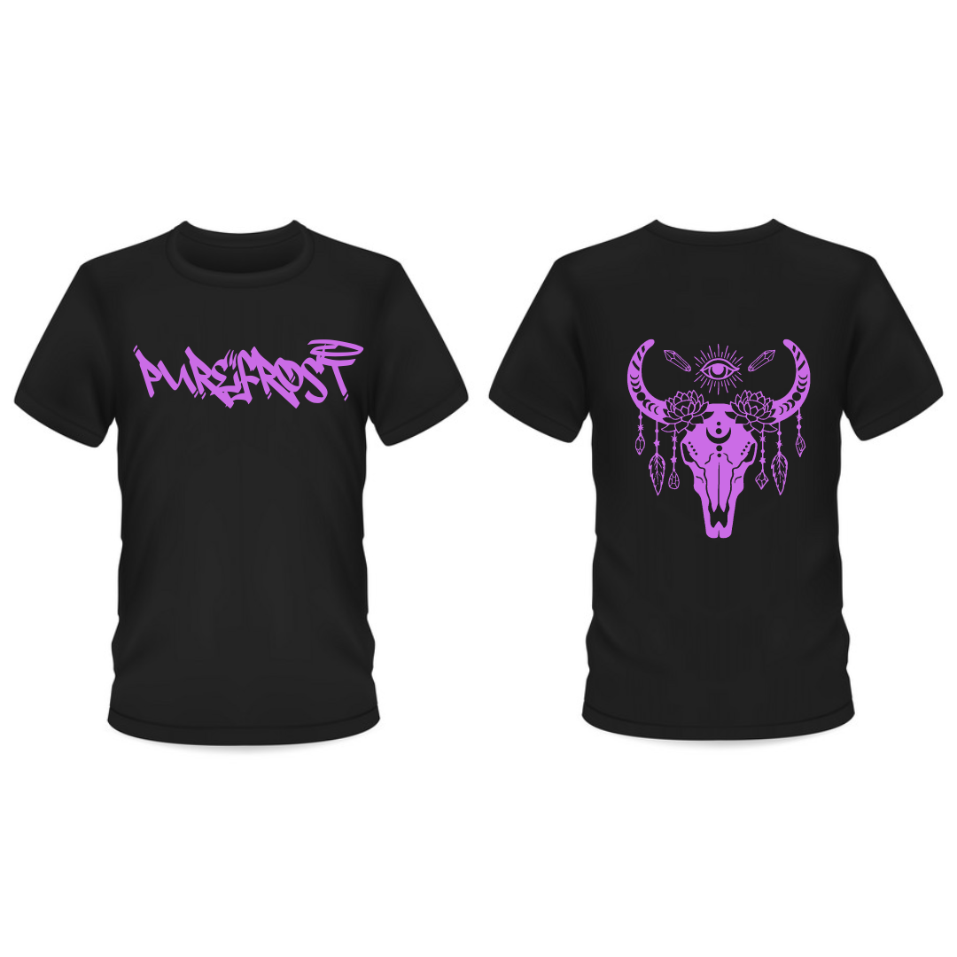 "GOAT PUREFROST" Black Short Sleeve T-shirt