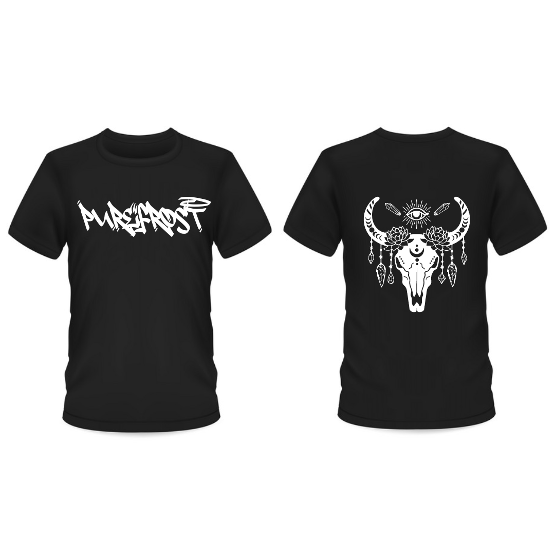 "GOAT PUREFROST" Black Short Sleeve T-shirt