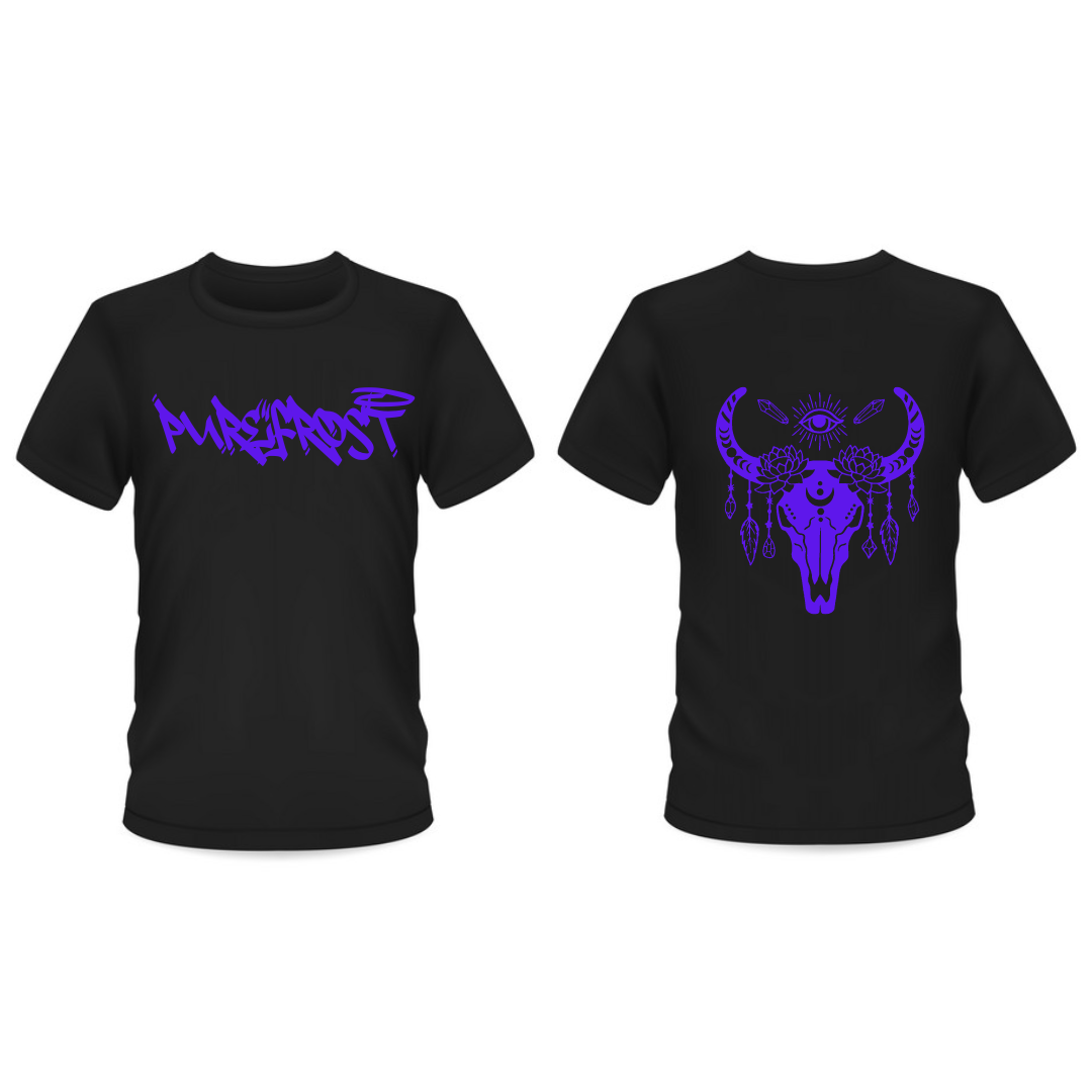 "GOAT PUREFROST" Black Short Sleeve T-shirt